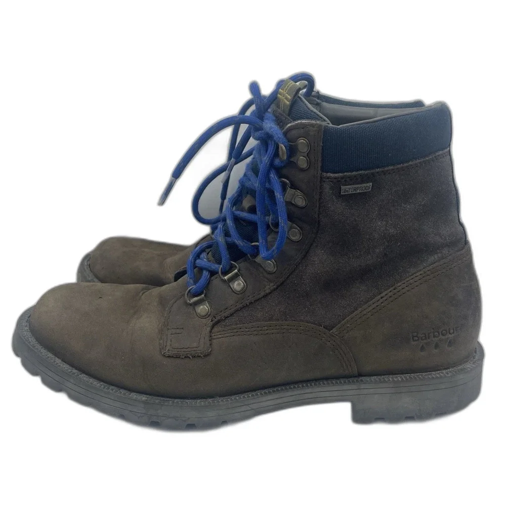 Barbour Chiltern Men’s Boots 9 Brown Leather Weather Comfort Waterproof Hiking